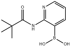 2-[(2,2-DiMethylpropanoyl)aMino]pyridin-3-boronic acid Structure