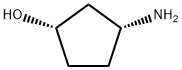 (1S,3R)-3-アミノシクロペンタノール 化学構造式