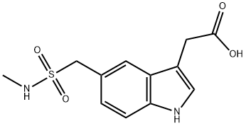 5-[[(甲基氨基)磺酰基]甲基]-1H-吲哚-3-乙酸,103628-44-0,结构式