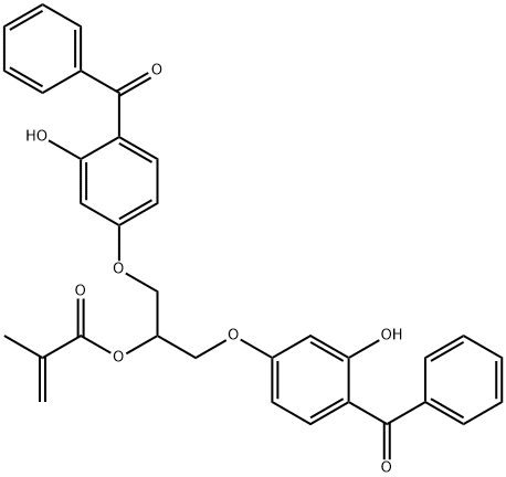 1,3-BIS(4-BENZOYL-3-HYDROXYPHENOXY)-2-PROPYL METHACRYLATE Structure