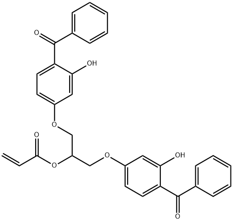 1,3-BIS(4-BENZOYL-3-HYDROXYPHENOXY)-2-PROPYL ACRYLATE Structure