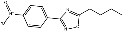 5-ブチル-3-(4-ニトロフェニル)-1,2,4-オキサジアゾール 化学構造式