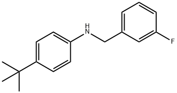 4-tert-Butyl-N-(3-fluorobenzyl)aniline, 97% Structure