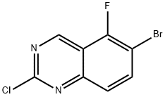 6-溴-2-氯-5-氟-喹唑啉, 1036756-07-6, 结构式