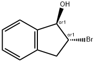 TRANS-2-ブロモ-1-インダノール 化学構造式
