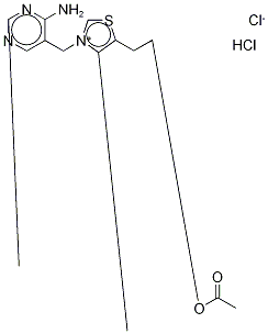 酢酸チアミン塩酸塩 化学構造式