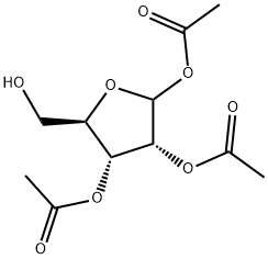 D-Ribofuranose, 1,2,3-triacetate Struktur