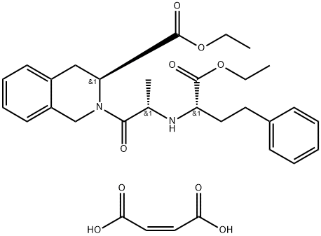 キナプリルエチルエステルマレイン酸塩 化学構造式