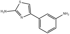 4-(3-アミノフェニル)チアゾール-2-アミン 化学構造式