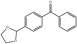 4-(1,3-ジオキソラン-2-イル)ベンゾフェノン 化学構造式