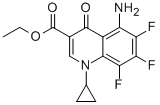 1-CYCLOPROPYL-5-AMIDO-6,7,8-TRIFLUORO-1,4-DIHYDRO-4-OXO-3- QUINOLINECARBOXYLIC ACID ETHYL ESTER 化学構造式