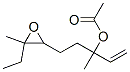 1-(3,4-epoxy-4-methylhexyl)-1-methylallyl acetate Struktur
