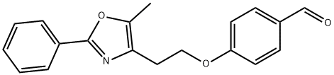 4-[2-(5-メチル-2-フェニルオキサゾール-4-イル)エトキシ]ベンズアルデヒド 化学構造式