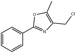 4-(氯甲基)-5-甲基-2-苯基-1,3-恶唑, 103788-61-0, 结构式