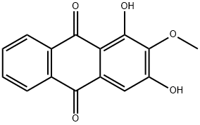 Anthraquinone, 1,3-dihydroxy-2-methoxy- Structure