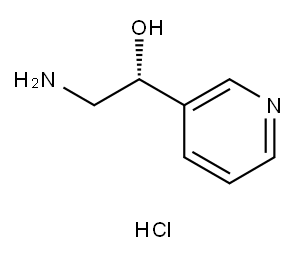(R)-2-氨基-1-(吡啶-3-基)乙醇盐酸盐, 1038594-01-2, 结构式