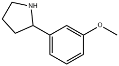 2-(3-甲氧苯基)-吡咯烷, 103861-77-4, 结构式