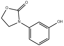 3-(3-ヒドロキシフェニル)-1,3-オキサゾリジン-2-オン 化学構造式