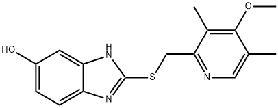 2-[[(4-甲氧基-3,5-二甲基-2-吡啶基)甲基]硫基]-1H-苯并咪唑-6-醇, 103877-02-7, 结构式