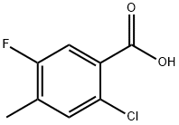 2-氯-5-氟-4-甲基-苯甲酸, 103877-61-8, 结构式