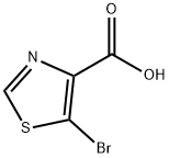 5-ブロモチアゾール-4-カルボン酸 化学構造式