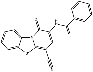 2-benzamido-4-cyano-1-oxo-1H,5H-pyrido(1,2-a)benzimidazole|