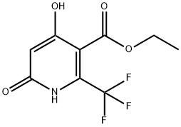 4,6-ジヒドロキシ-2-(トリフルオロメチル)ニコチン酸エチル 化学構造式