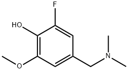 4-(DIMETHYLAMINOMETHYL)-6-FLUORO-2-METHOXYPHENOL Structure