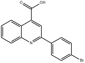 2-(4-ブロモフェニル)キノリン-4-カルボン酸 化学構造式