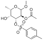 3-O-(4-TOLUENESULFONYL)-2-O-ACETYL-L-METHYLFUCOSIDE Struktur