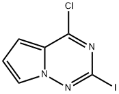 Pyrrolo[2,1-f][1,2,4]triazine, 4-chloro-2-iodo- Structure