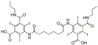 3-[7-[[3-carboxy-2,4,6-triiodo-5-(propylcarbamoyl)phenyl]carbamoyl]heptanoylamino]-2,4,6-triiodo-5-(propylcarbamoyl)benzoic acid Structure