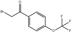 2‐ブロモ‐4′‐(トリフルオロメトキシ)アセトフェノン 化学構造式