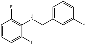 2,6-ジフルオロ-N-(3-フルオロベンジル)アニリン 化学構造式