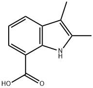 2,3-ジメチル-1H-インドール-7-カルボン酸 化学構造式