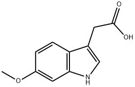 2-(6-メトキシ-1H-インドール-3-イル)酢酸 化学構造式