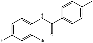 N-(2-bromo-4-fluorophenyl)-4-methylbenzamide Struktur