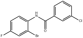 N-(2-bromo-4-fluorophenyl)-3-chlorobenzamide Structure