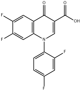 1-(2,4-DIFLUOROPHENYL)-6,7-DIFLUORO-1,4-DIHYDRO-4-OXOQUINOLINE-3-CARBOXYLIC ACID|1-(2,4-二氟苯基)-6,7-二氟-4-氧代-1,4-二氢喹啉-3-甲酸