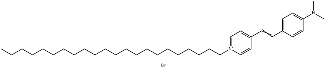 1-ドコシル-4-[4-(ジメチルアミノ)スチリル]ピリジニウム 化学構造式