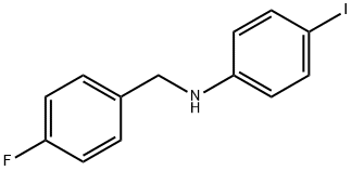 N-(4-フルオロベンジル)-4-ヨードアニリン 化学構造式