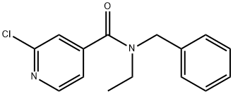 N-benzyl-2-chloro-N-ethylpyridine-4-carboxamide 化学構造式