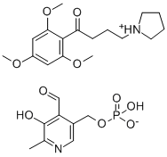 (4-Formyl-5-hydroxy-6-methylpyridin-3-yl)methyl dihydrogen phosphate 4-pyrrolidin-1-yl-1-(2,4,6-trimethoxyphenyl)butan-1-one Struktur