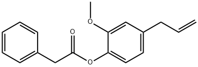 苯乙酸-2-甲氧-4-(2-丙烯基)苯(酚)酯, 10402-33-2, 结构式