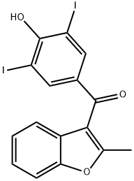 3-(3,5-DIIODO-4-HYDROXYBENZOYL)-2-METHYL-BENZOFURAN Struktur