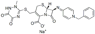 sodium (6R,7S)-7-[(1-benzylpyridin-4-ylidene)amino]-3-[(2-methyl-5,6-d ioxo-1H-1,2,4-triazin-3-yl)sulfanylmethyl]-8-oxo-5-thia-1-azabicyclo[4 .2.0]oct-2-ene-2-carboxylate Structure