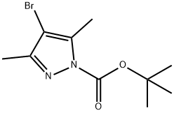 4-ブロモ-3,5-ジメチル-1H-ピラゾール-1-カルボン酸TERT-ブチル 化学構造式
