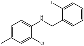 2-クロロ-N-(2-フルオロベンジル)-4-メチルアニリン 化学構造式