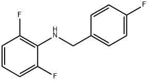 2,6-Difluoro-N-(4-fluorobenzyl)aniline, 97% 化学構造式