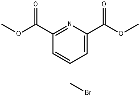4-(ブロモメチル)-2,6-ピリジン二カルボン酸2,6-ジメチルエステル 化学構造式